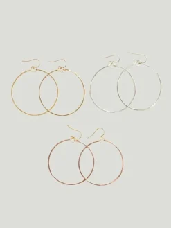 Bent by Courtney Hammered Hoops