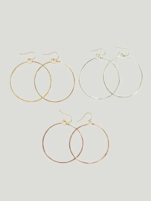 Bent by Courtney Hammered Hoops