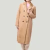 Bernie Long Shearling Peacoat