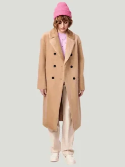 Bernie Long Shearling Peacoat