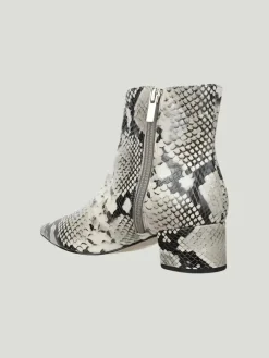 Carrano Python Embossed Leather Bootie