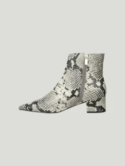 Carrano Python Embossed Leather Bootie
