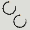 Chan Luu Large Gemstone Hoop Earrings