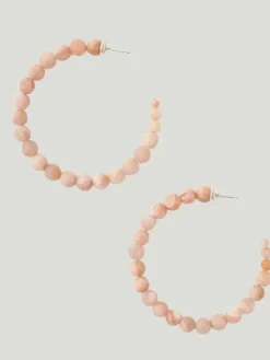 Chan Luu Large Gemstone Hoop Earrings