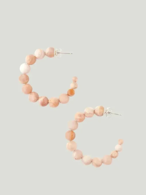 Chan Luu Medium Gemstone Hoop Earrings