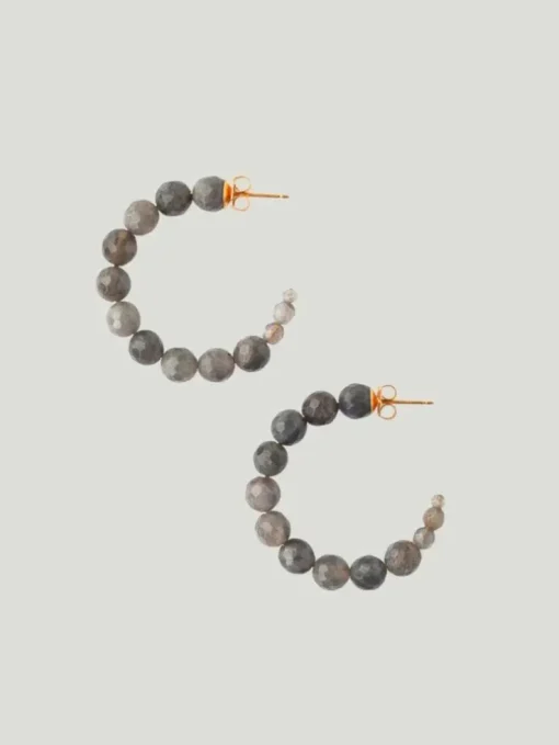Chan Luu Medium Gemstone Hoop Earrings