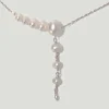 Chan Luu White Pearl Lariat Necklace
