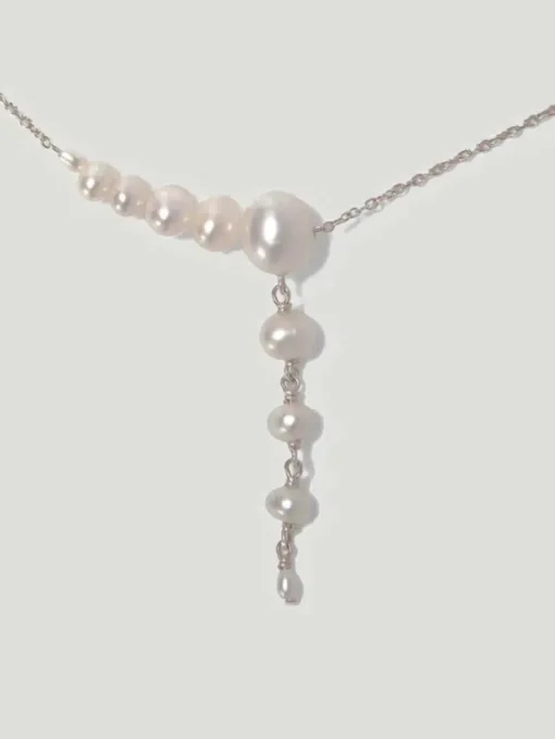 Chan Luu White Pearl Lariat Necklace