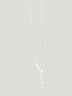 Chan Luu White Pearl Lariat Necklace