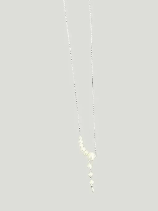 Chan Luu White Pearl Lariat Necklace