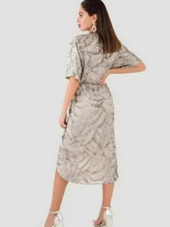 Chances Embroidered Sequin Dress