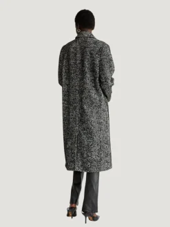 Crescent Double Breasted Herringbone Coat