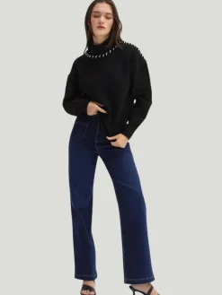 Crescent Rowan Contrast Stitch Sweater