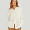 Crescent Sianna Open Back Tencel Shirt