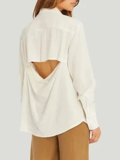Crescent Sianna Open Back Tencel Shirt