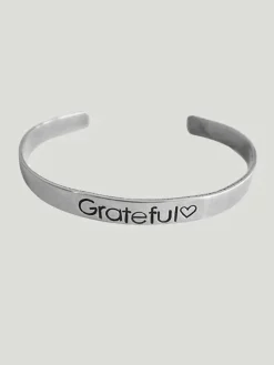 Expressions Bracelets Grateful Heart Mantra Cuff