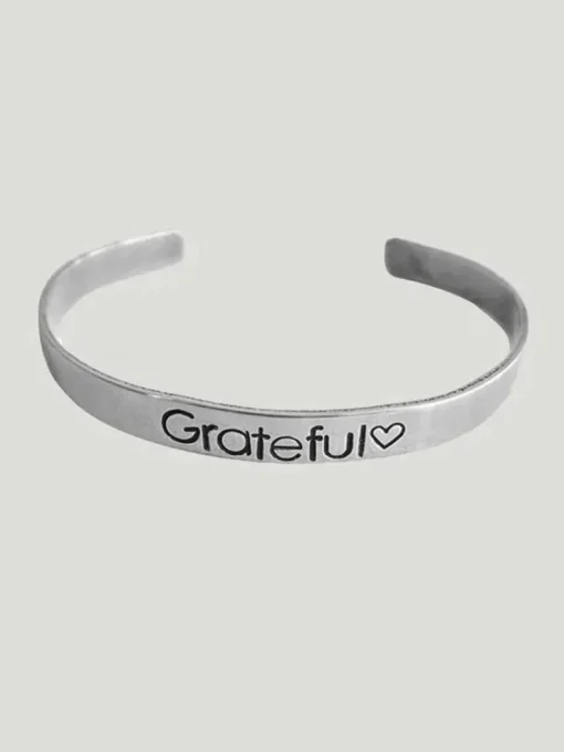 Expressions Bracelets Grateful Heart Mantra Cuff