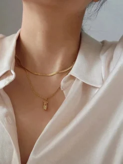 Furano Studio 18K Gold Filled Female Body Pendant Necklace