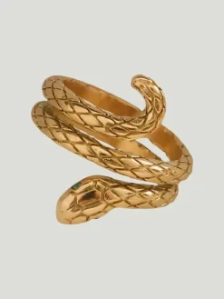 Furano Studio 18k Gold Plated Snake Ring