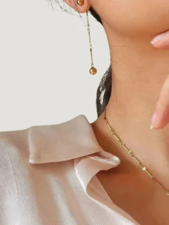 Furano Studio 18K Gold Plated Long Drop Earrings