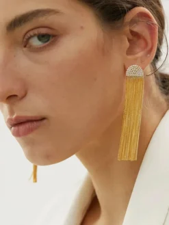 Furano Studio 18k Gold Plated Tassel Earrings
