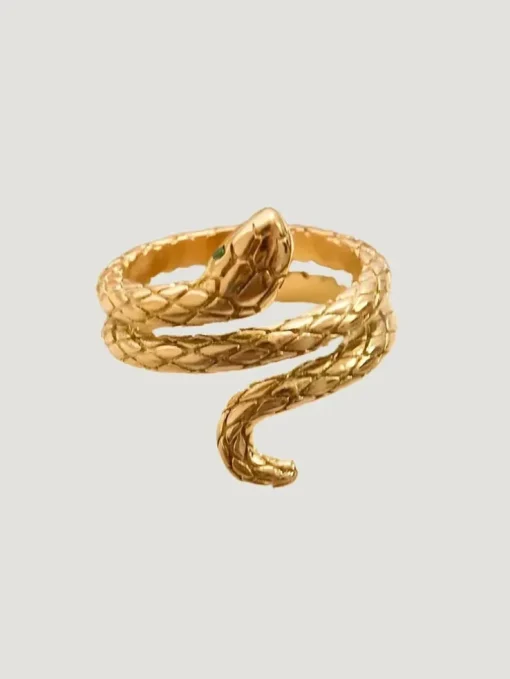 Furano Studio 18k Gold Plated Snake Ring