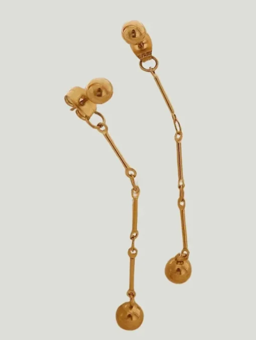 Furano Studio 18K Gold Plated Long Drop Earrings