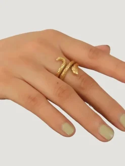 Furano Studio 18k Gold Plated Snake Ring