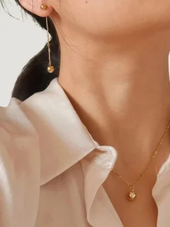 Furano Studio 18K Gold Plated Long Drop Earrings