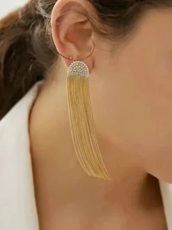 Furano Studio 18k Gold Plated Tassel Earrings
