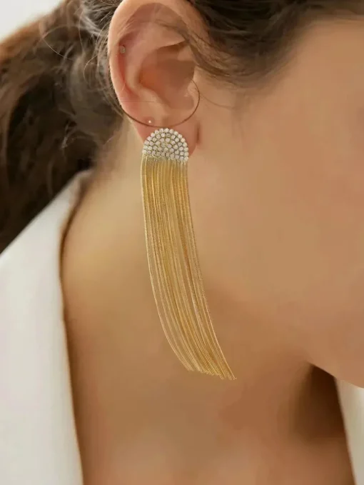 Furano Studio 18k Gold Plated Tassel Earrings