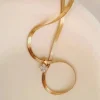 Furano Studio Snake Herringbone Necklace w/ CZ Stone