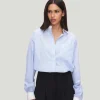 GOOD AMERICAN Poplin Striped Shirt