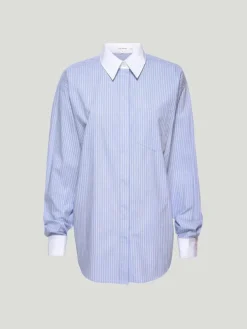 GOOD AMERICAN Poplin Striped Shirt