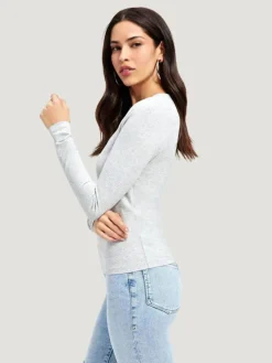 GOOD AMERICAN Scoop Long Sleeve T-shirt