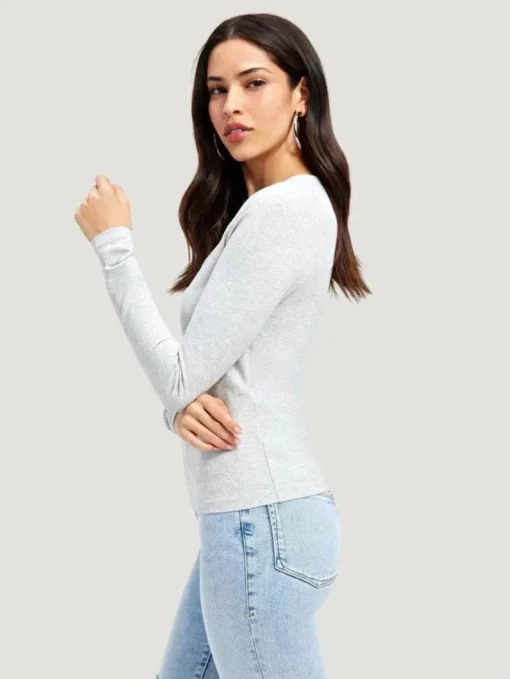 GOOD AMERICAN Scoop Long Sleeve T-shirt
