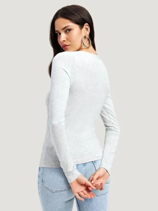 GOOD AMERICAN Scoop Long Sleeve T-shirt