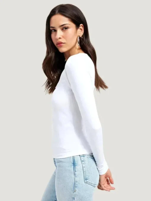 GOOD AMERICAN Scoop Long Sleeve T-shirt