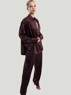 GOOD AMERICAN Washed Satin Pant