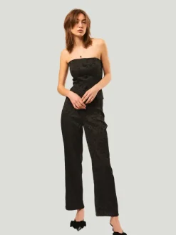 Hilary MacMillan Paisley Jacquard Wide Leg Pant