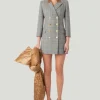 LANDSCAPE Double-Breasted Fine Wool Blazer Dress
