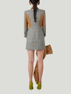 LANDSCAPE Double-Breasted Fine Wool Blazer Dress