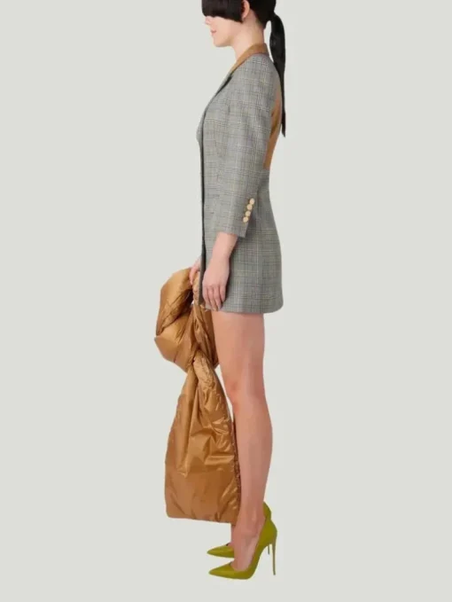 LANDSCAPE Double-Breasted Fine Wool Blazer Dress