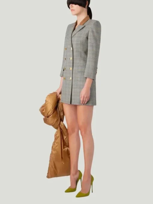 LANDSCAPE Double-Breasted Fine Wool Blazer Dress