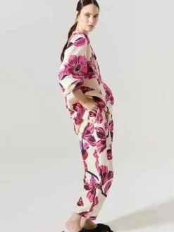 Lanhtropy Cape Linen Hibiscus Pants