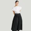 LAUDE the Label Drop Waist Pleated Skirt