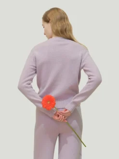 Lemme Lavender Cashmere Crewneck Sweater