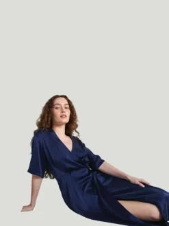 LUNYA Washable Silk Wrap Dress