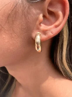 Mali Beads Chunky Gold Hoops