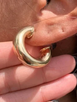 Mali Beads Chunky Gold Hoops